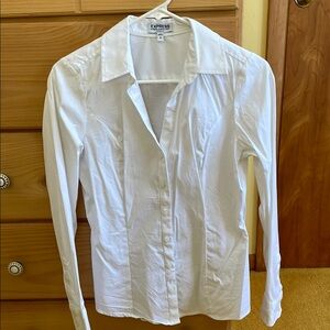 Express White Button-Up Shirt